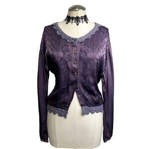 Kaush Whimsigoth Victorian Gothic Medieval Boho Embroidered Beaded Cardigan